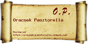 Oracsek Pasztorella névjegykártya